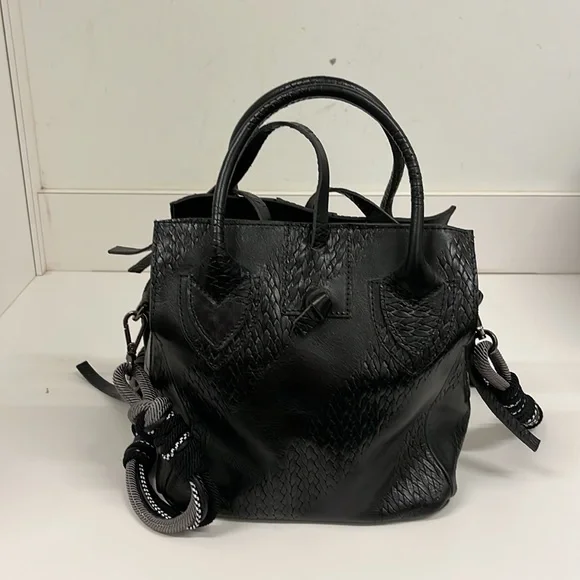 Let & Her Black Mini bag NWT has beautiful braided handle